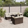 vidaXL Set Divani da Giardino 8 pz con Cuscini Marrone in Polyrattan