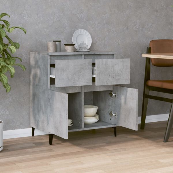 vidaXL Credenza Grigio Cemento 60x35x70 cm in Legno Multistrato