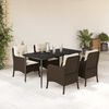 vidaXL Set da Pranzo da Giardino 5pz con Cuscini in Polyrattan Marrone