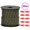 vidaXL Corda Tenda con Strisce Riflettenti e Chiavi 50 m 4 mm
