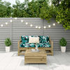 vidaXL Set Divani da Giardino 3 pz in Legno Impregnato di Pino