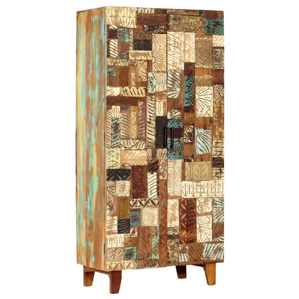 vidaXL Credenza Intagliata a Mano 85x45x180 cm in Massello di Recupero