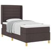 vidaXL Letto a molle con materasso Marrone Scuro 90 x 200 cm Tessuto