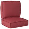 vidaXL Set di Cuscini per Pallet 2 pcs Rosso Vino Tessuto Oxford