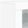 vidaXL Credenza con Luci LED Bianca 142,5x37x67 cm