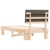 vidaXL Letto con Testiera Rivestita Talpa 90 x 200 cm Pino massello
