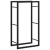 vidaXL Portalegna Nero Opaco 50x28x94 cm Acciaio