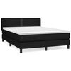 vidaXL Giroletto a Molle con Materasso Nero 140x200 cm in Tessuto