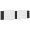 vidaXL Cuscino Testiera Zadar Bianco e Nero 180 cm in Similpelle