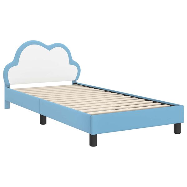 vidaXL Struttura letto bambini con testata Blu 80 x 200 cm PU