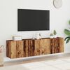 vidaXL Mobili TV a Parete 2pz Legno Antico 80x30x41 cm
