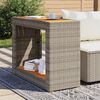vidaXL Tavolino da Giardino Piano Legno Grigio 100x40x75 cm Polyrattan