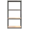 vidaXL Mensole 4 Ripiani 4pz Antracite in Acciaio e Legno Multistrato