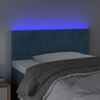 vidaXL Testiera a LED Blu Scuro 100x5x78/88 cm in Velluto