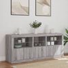 vidaXL Credenza con Luci LED Grigio Sonoma 162x37x67 cm