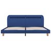 vidaXL Giroletto con LED senza Materasso Blu 180x200 cm in Tessuto