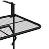 vidaXL Tavolo da Balcone Nero 60x40 cm in Acciaio