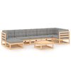 vidaXL Set Salotto Giardino 8 pz Cuscini Antracite Legno Massello Pino