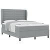 vidaXL Letto a molle con materasso Grigio chiaro 160 x 200 cm Tessuto