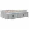 vidaXL Struttura letto con contenitore con cassetto Grigio sonoma