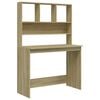 vidaXL Scrivania Mensole Rovere Sonoma 102x45x148 cm Legno Multistrato