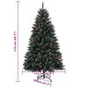 vidaXL Albero di Natale Artificiale con 300 LED 210 cm