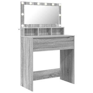 vidaXL Tavoli da Trucco per Camera da Letto con cassetto Grigio Sonoma