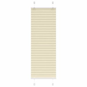 vidaXL Tenda Plissettata Crema 40x100 cm Larghezza Tessuto 39,4 cm