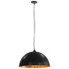 vidaXL Lampadari 2 pz Nero e Oro Semi-Sferici 50 cm E27