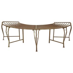 vidaXL Panchina per Alberi 4-Numero di posti 160 x 80 x 44 cm Acciaio