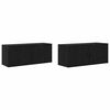 vidaXL Set Mobile TV da Parete 2 pz Rovere Nero Legno ingegnerizzato