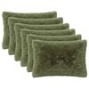 vidaXL Cuscino con cuscino HEERLEN 6 pz Verde Fleece PV