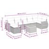 vidaXL Set Divano da Giardino 8 pz con Cuscini Grigio in Polyrattan