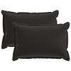 vidaXL Cuscino con cuscino HOUTEN 2 pz Nero Poliestere