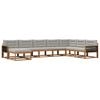vidaXL Set di divani da esterno 8 pcs Naturale e Grigio Chiaro