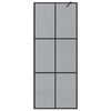 vidaXL Parete Doccia Walk-in Nero 80 x 195 cm vetro temperato