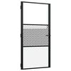 vidaXL Porta in vetro 102,5 x 3,5 x 201,5 cm Alluminio Nero