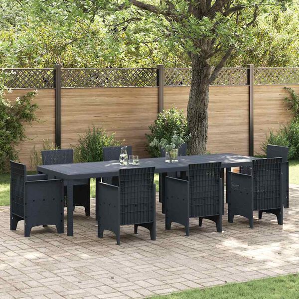 vidaXL Tavolo da Pranzo da Giardino Antracite 300 x 100 x 73 cm