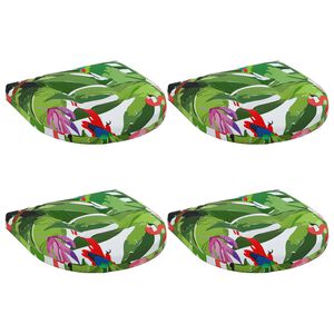 vidaXL Cuscini per Sedia in 4 Pezzi 4 pz 100% Poliestere Multicolore
