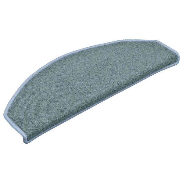 vidaXL Tappetini per scale 15 pz 65x24x4 cm Blu mare Semicircolari Grandi