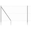 vidaXL Recinzione con pali. Grigio 1.5 x 50 m Acciaio rivestito in PVC