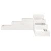 vidaXL Fioriera Giardino 4 Ripiani Bianca 106x104,5x36cm Massello Pino
