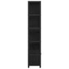 vidaXL Libreria Rovere Nero 80 x 30 x 155,5 cm Legno multistrato