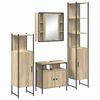 vidaXL Set di mobili per il bagno 4 pz Rovere Sonoma