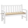 vidaXL Cuscino per Panca Beige 120x50x7 cm in Tessuto Oxford