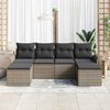 vidaXL Set Divano da Giardino 6 pcs Grigio polyrattan