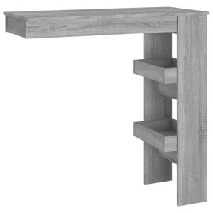 vidaXL Bancone da Muro Grigio Sonoma 102x45x103,5 cm Legno Multistrato