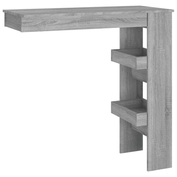 vidaXL Bancone da Muro Grigio Sonoma 102x45x103,5 cm Legno Multistrato