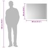vidaXL Specchio da Bagno con Luci LED 80x60 cm