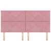 vidaXL Testiera con testiera Rosa 180 cm Velluto